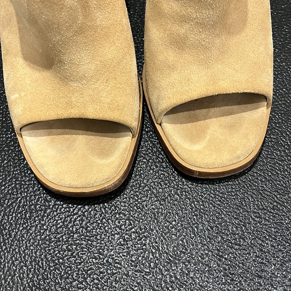 Rag And Bone Myra Suede Peep Toe Block Heels - image 2